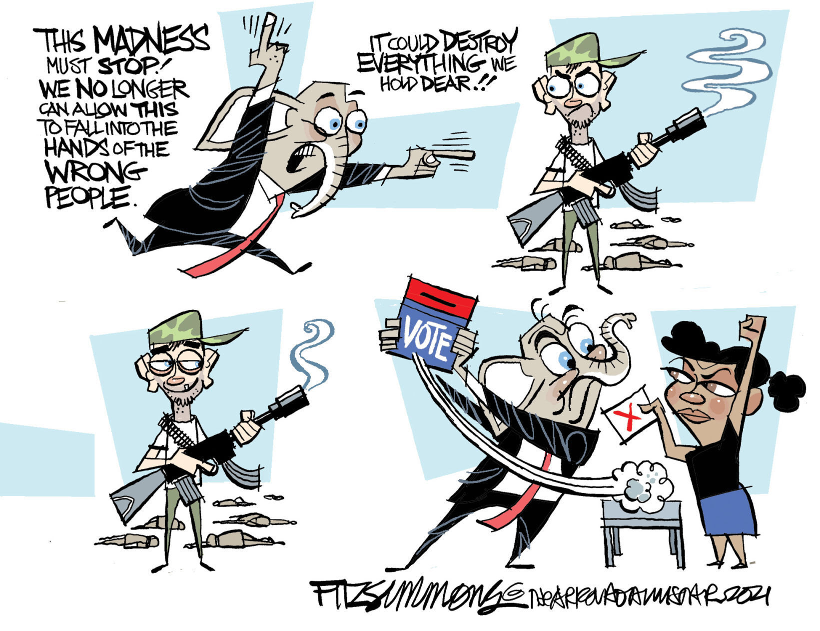 Daily Fitz Cartoon: Access to Weapons